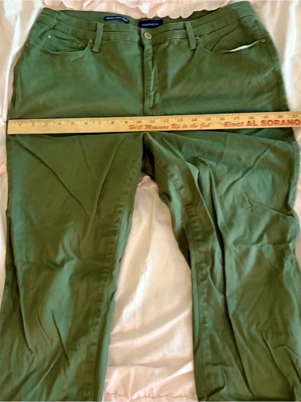 Charter Club Bristol Skinny Ankle Sage Green High-Rise Jeans